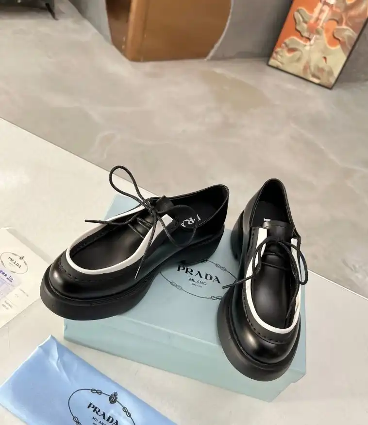 hype Prada Leather Shoes