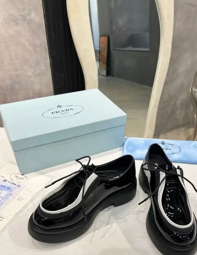 hype Prada Leather Shoes