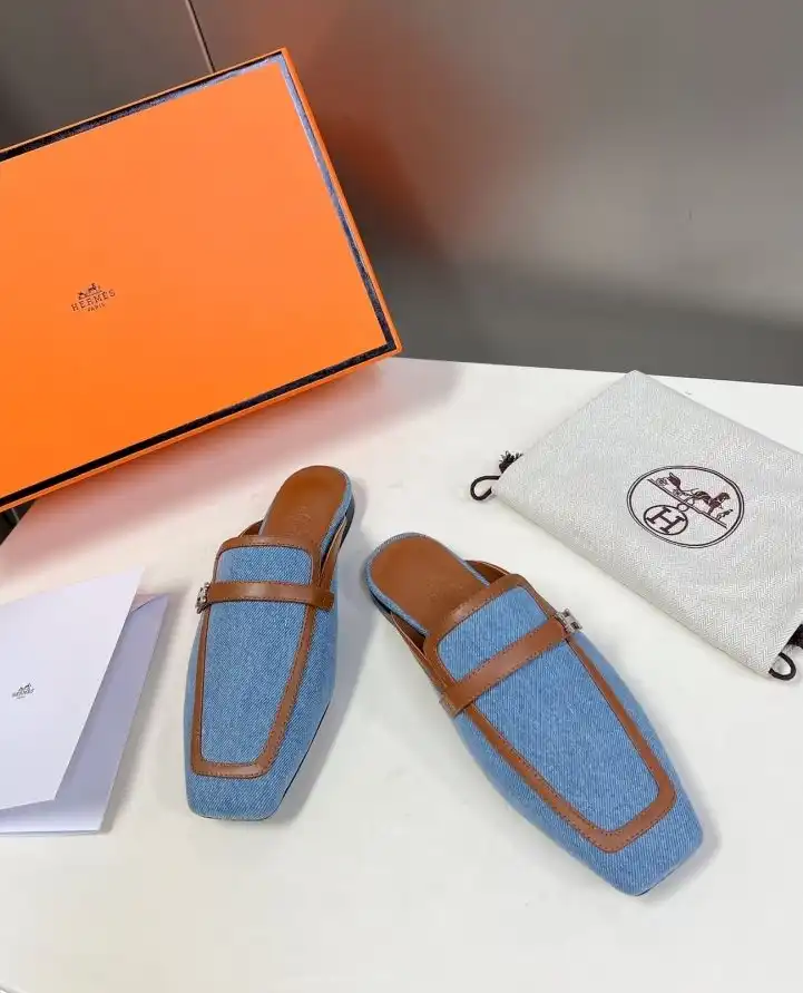 hype Hermes Leather Shoes