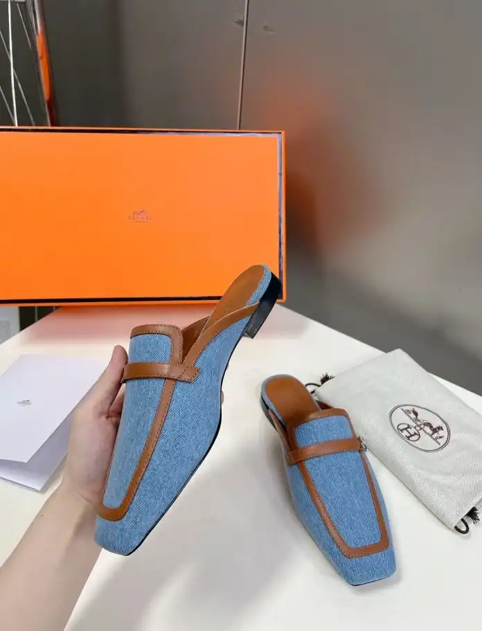 hype Hermes Leather Shoes