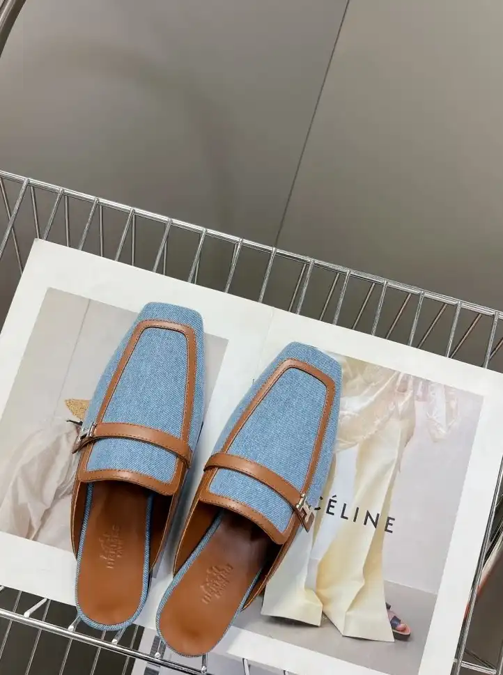 hype Hermes Leather Shoes