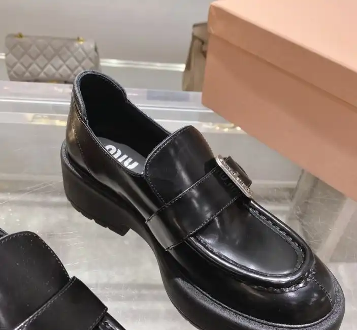 hype Miu Miu Leather Shoes