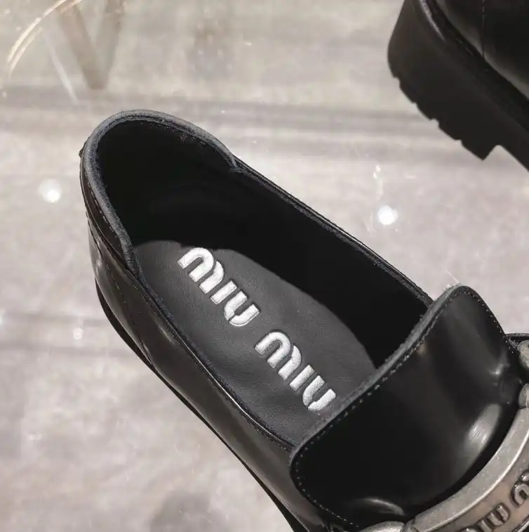 hype Miu Miu Leather Shoes