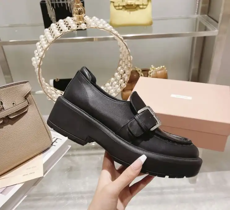 hype Miu Miu Leather Shoes