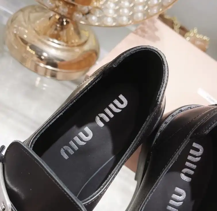 hype Miu Miu Leather Shoes