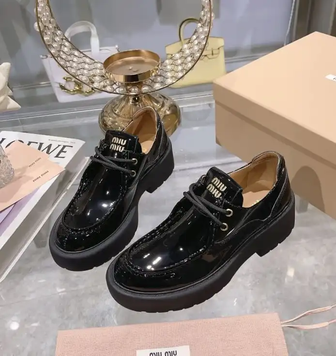 hype Miu Miu Leather Shoes