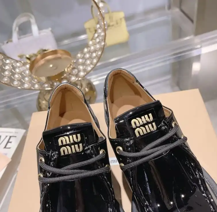 hype Miu Miu Leather Shoes