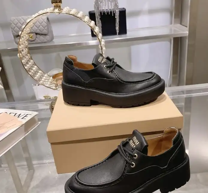 hype Miu Miu Leather Shoes