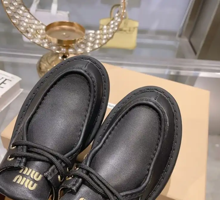 hype Miu Miu Leather Shoes