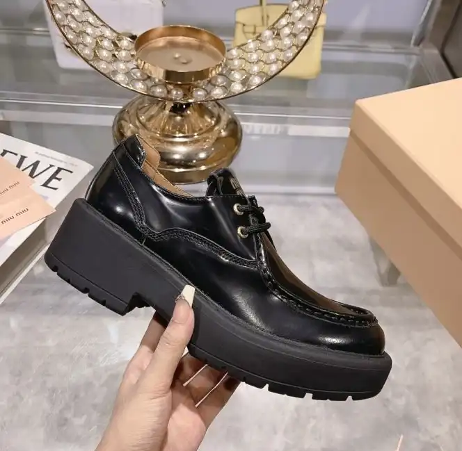 hype Miu Miu Leather Shoes