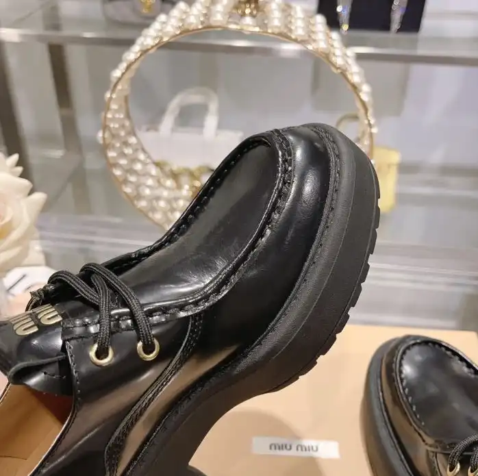 hype Miu Miu Leather Shoes