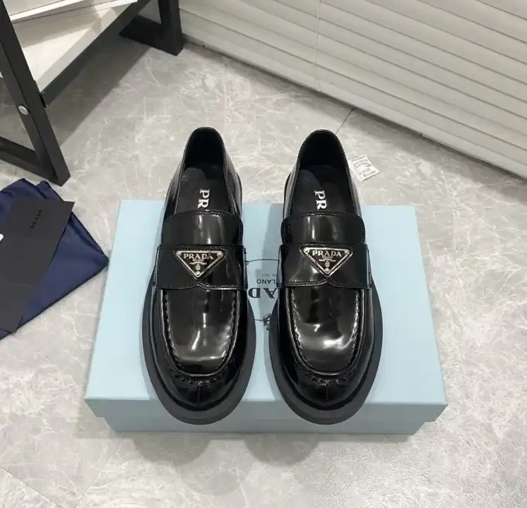 hype Prada Leather Shoes