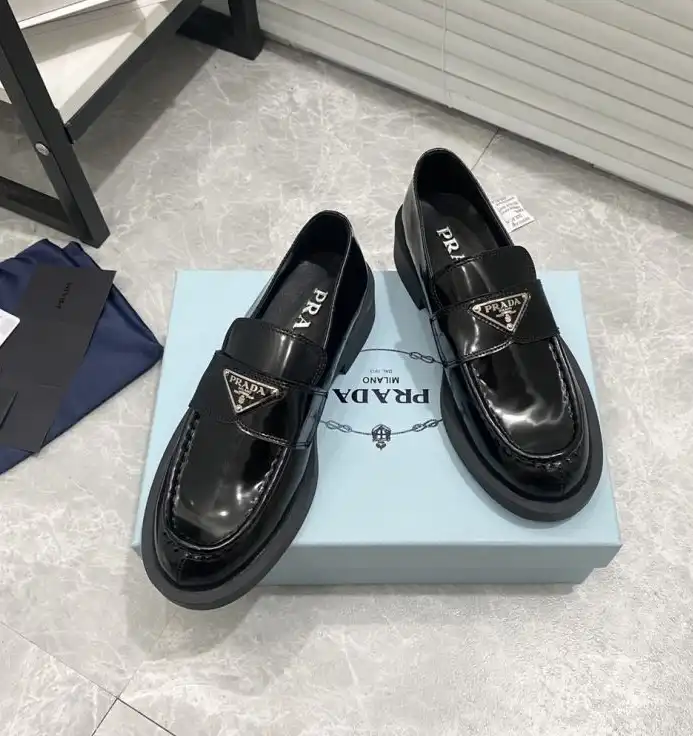 hype Prada Leather Shoes