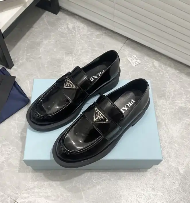 hype Prada Leather Shoes