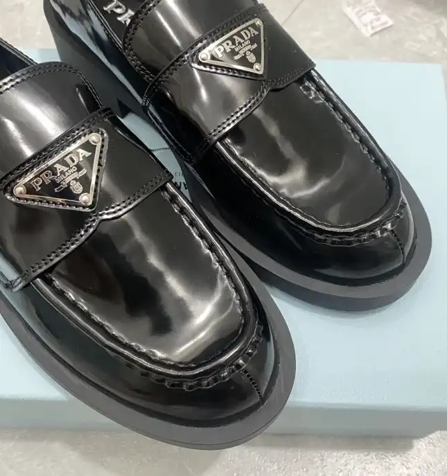 hype Prada Leather Shoes