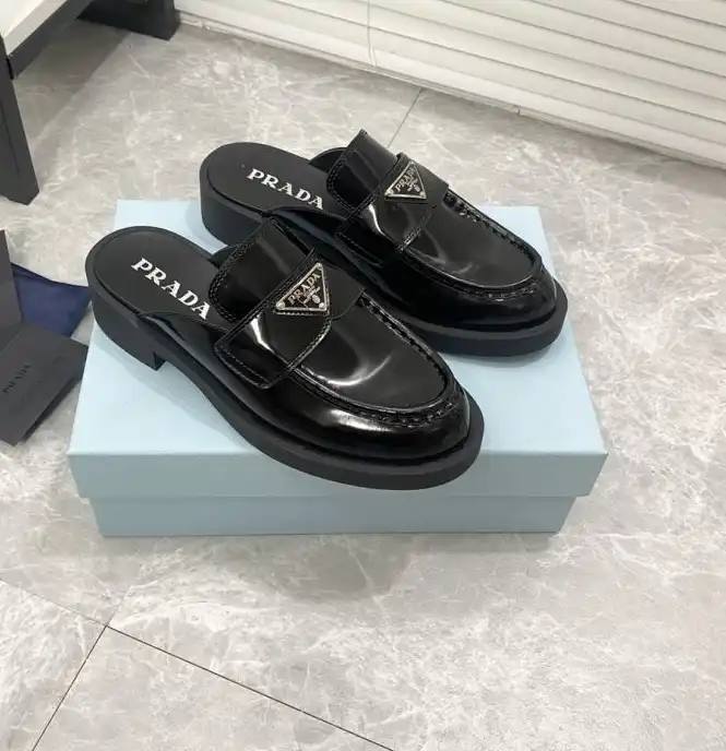 hype Prada Leather Shoes