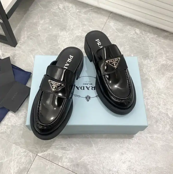 hype Prada Leather Shoes