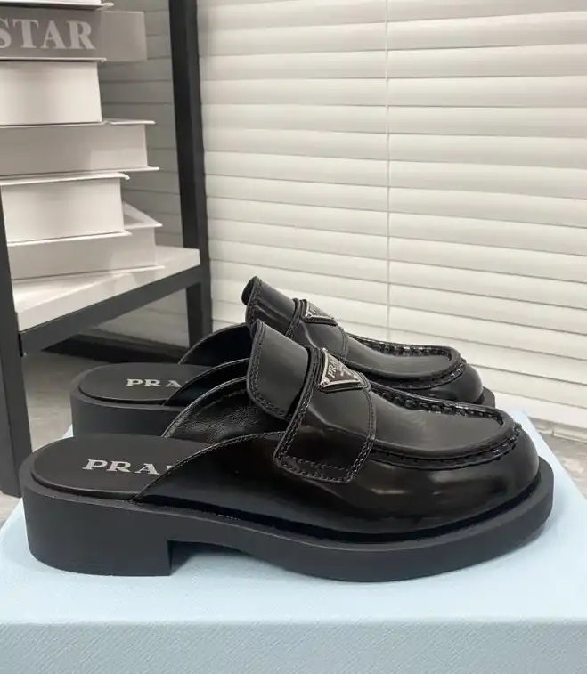 hype Prada Leather Shoes