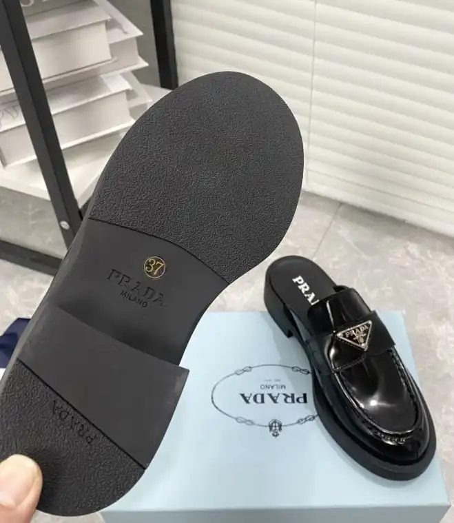 hype Prada Leather Shoes