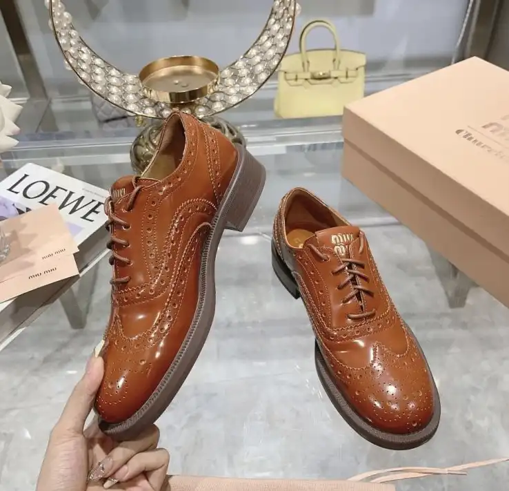 hype Miu Miu Leather Shoes