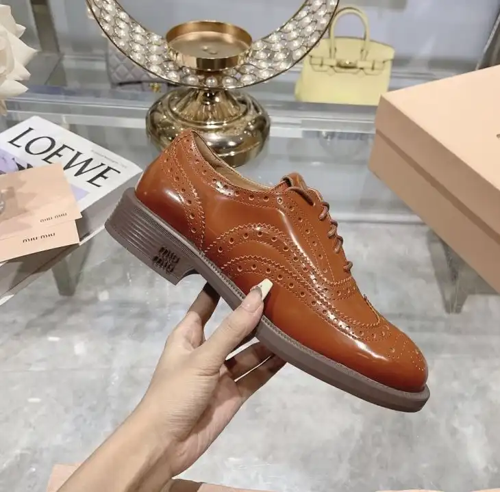 hype Miu Miu Leather Shoes