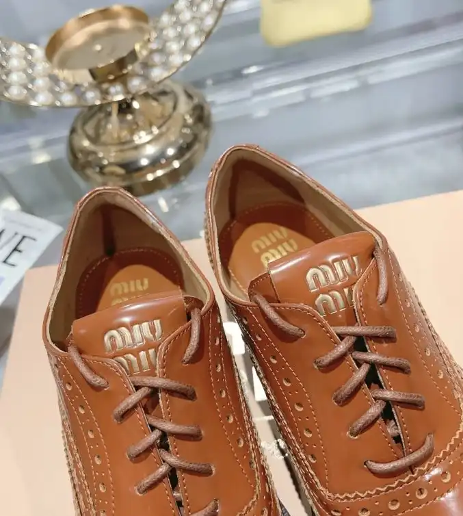 hype Miu Miu Leather Shoes