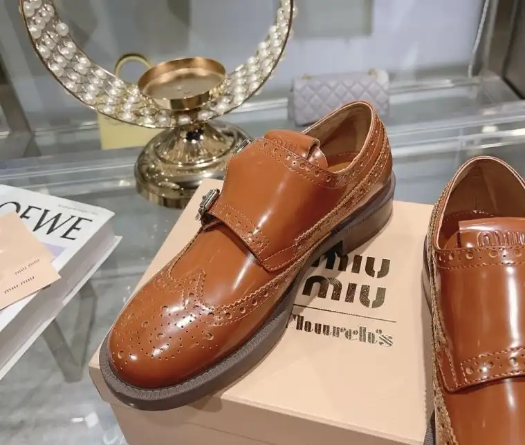 hype Miu Miu Leather Shoes