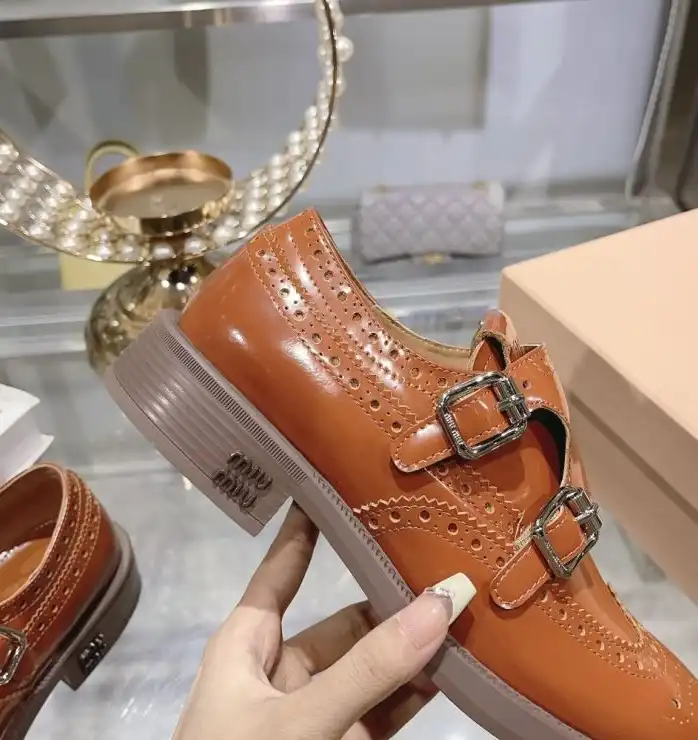 hype Miu Miu Leather Shoes