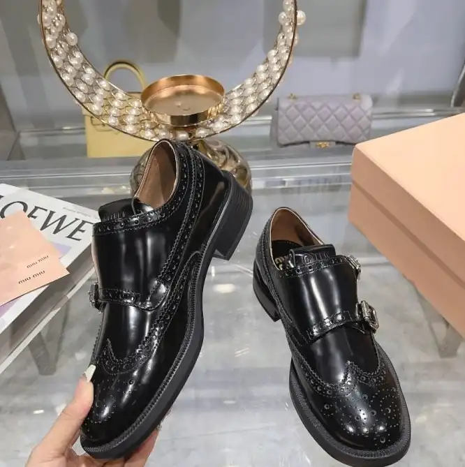 hype Miu Miu Leather Shoes