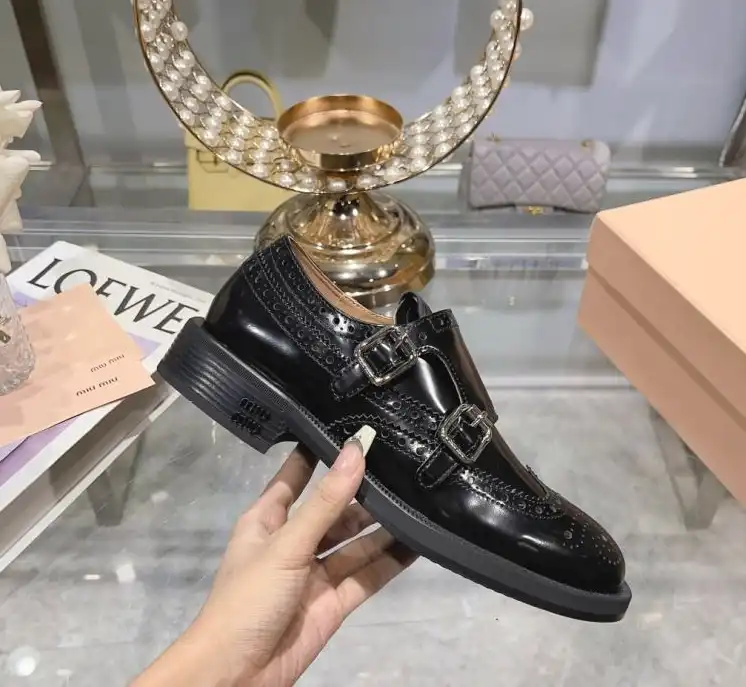 hype Miu Miu Leather Shoes