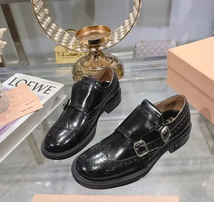 hype Miu Miu Leather Shoes