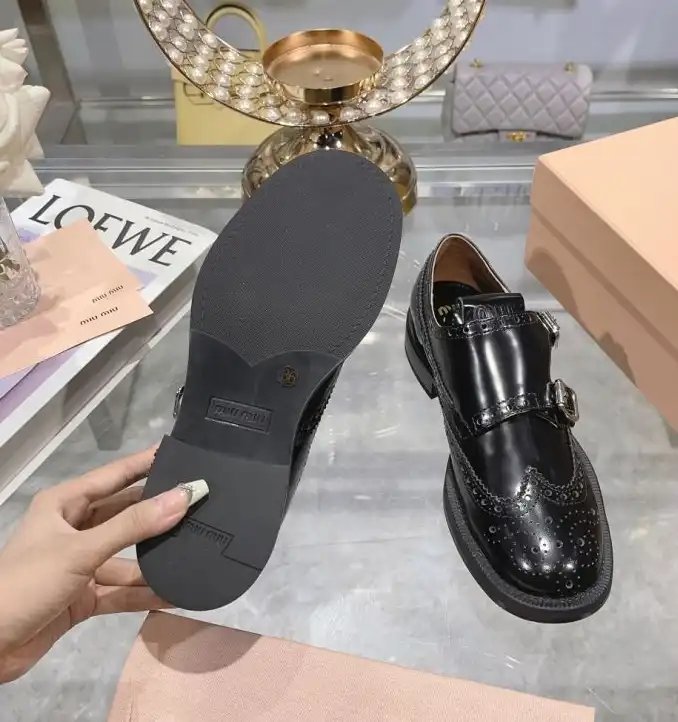 hype Miu Miu Leather Shoes