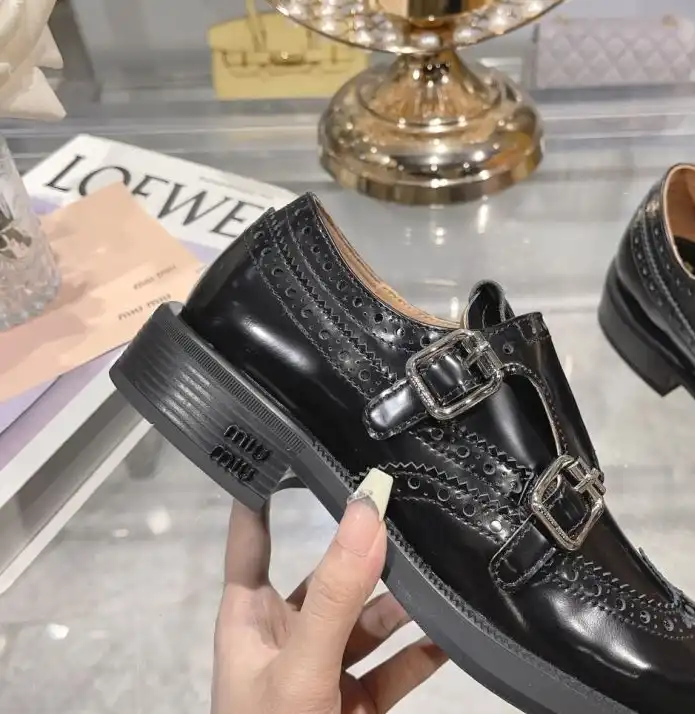 hype Miu Miu Leather Shoes