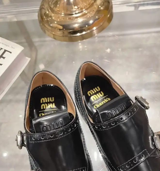 hype Miu Miu Leather Shoes