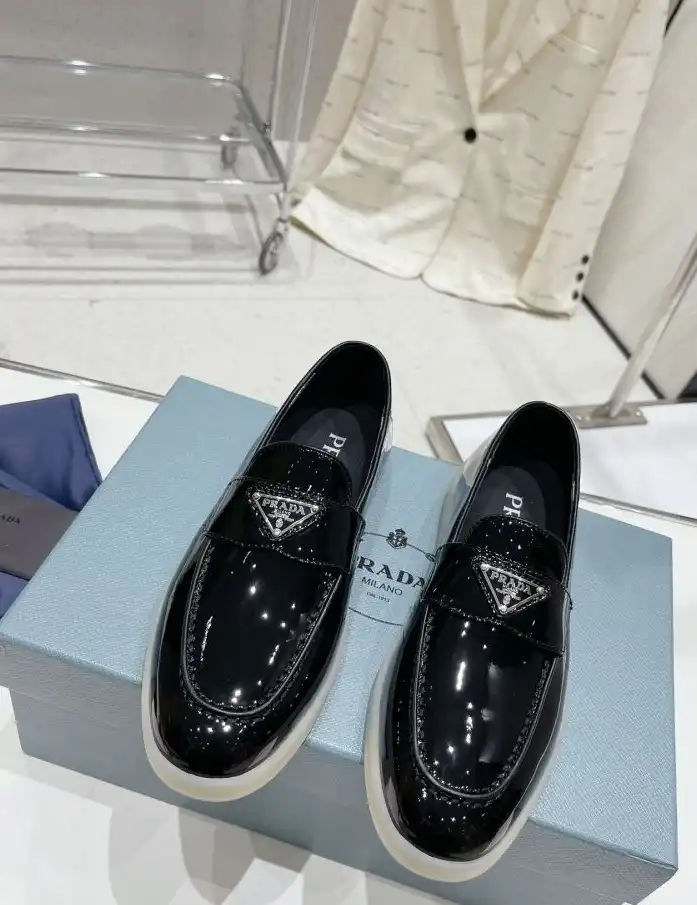 hype Prada Leather Shoes