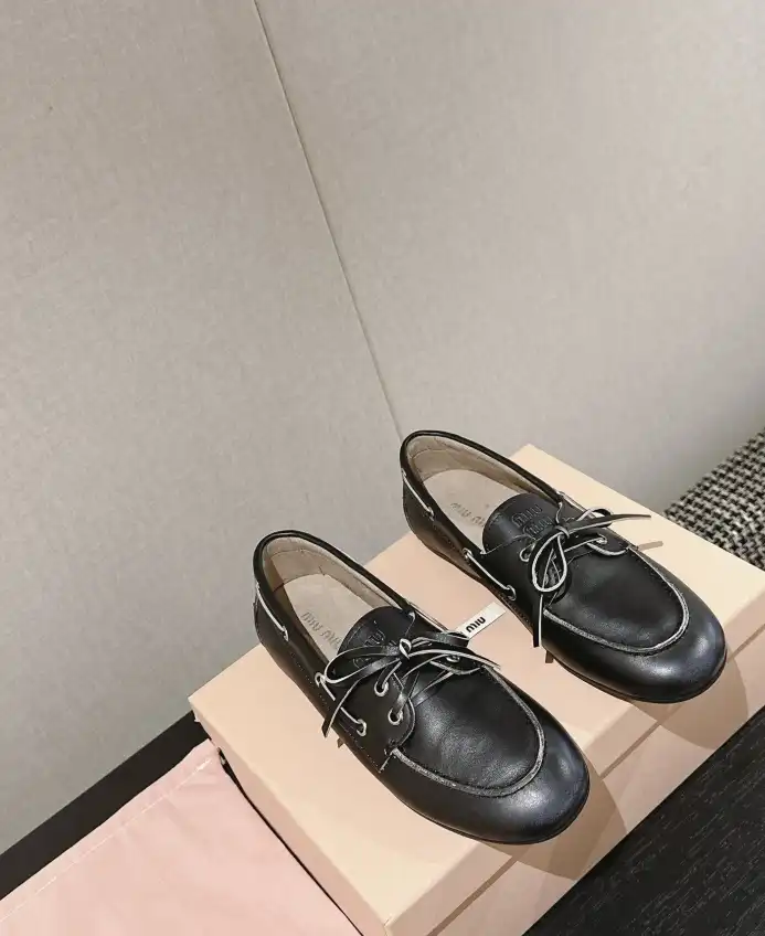 hype Miu Miu Leather Shoes