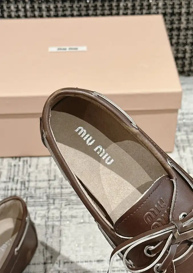 hype Miu Miu Leather Shoes