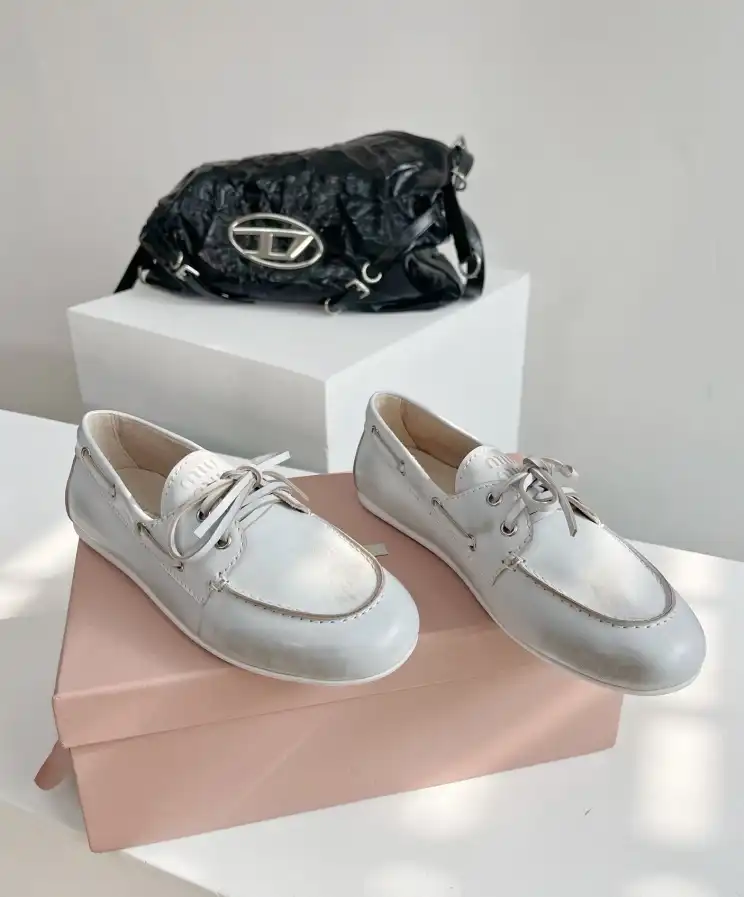 hype Miu Miu Leather Shoes