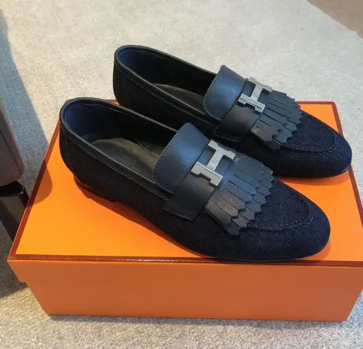 hype Hermes Leather Shoes