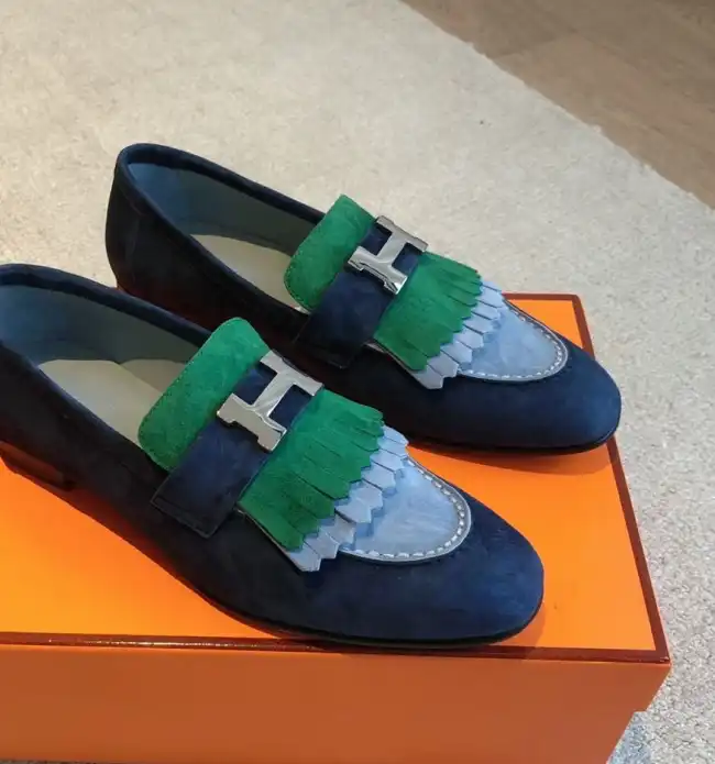 hype Hermes Leather Shoes