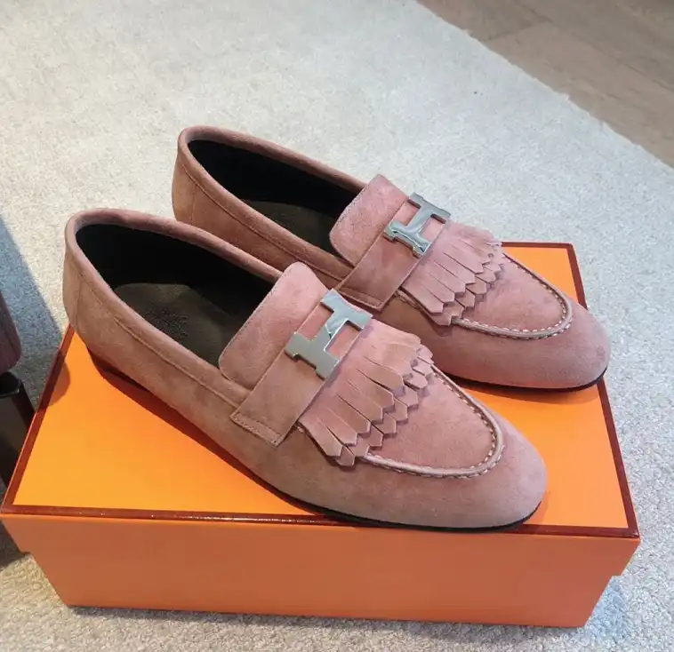 hype Hermes Leather Shoes