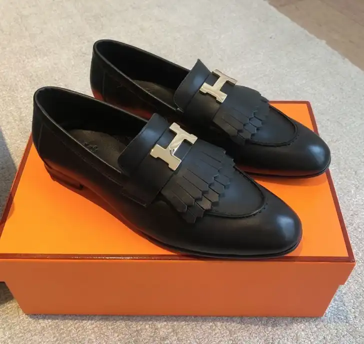 hype Hermes Leather Shoes