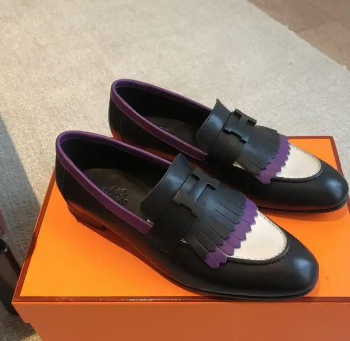 hype Hermes Leather Shoes