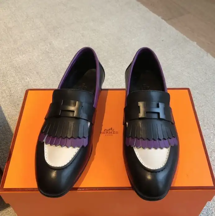 hype Hermes Leather Shoes