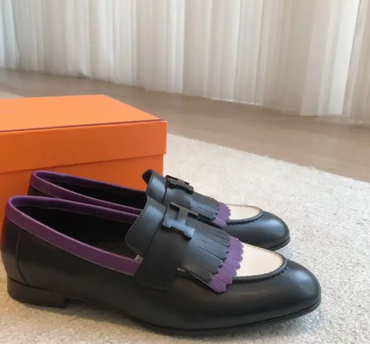 hype Hermes Leather Shoes