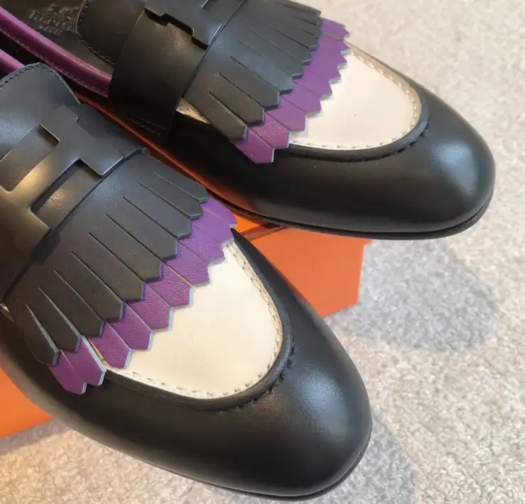 hype Hermes Leather Shoes