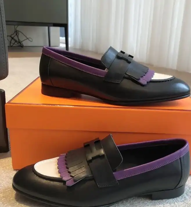 hype Hermes Leather Shoes