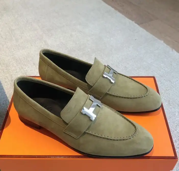 hype Hermes Leather Shoes