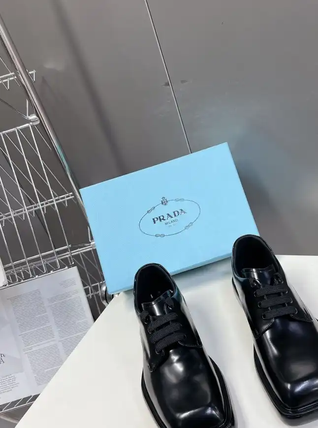 hype Prada Leather Shoes