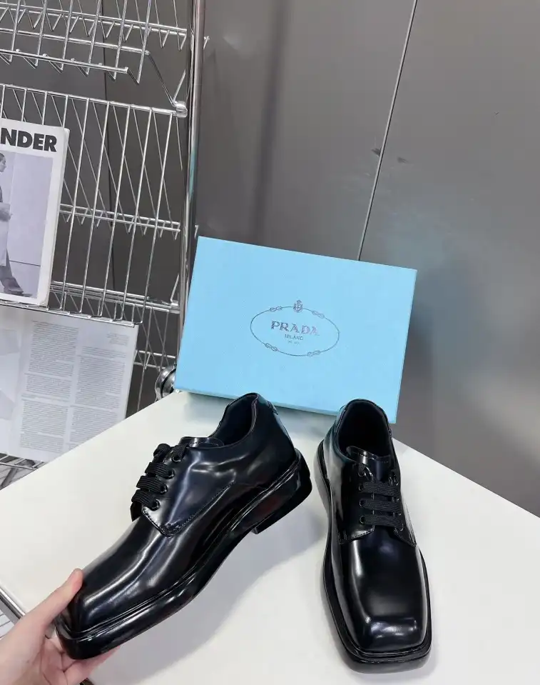 hype Prada Leather Shoes